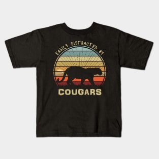 Easily Distracted By Cougars Kids T-Shirt